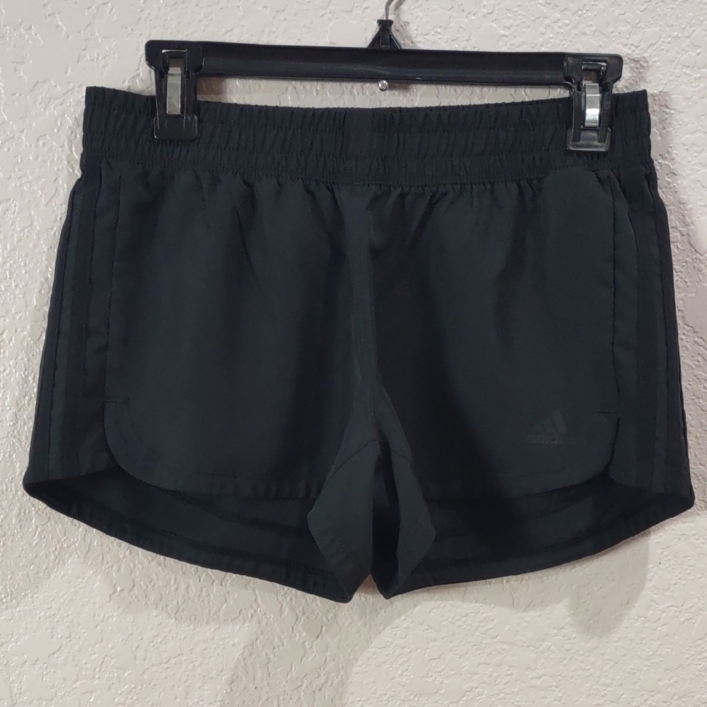 Adidas Black Athletic Shorts Lightweight Stretchy Design - Picture 3 of 17